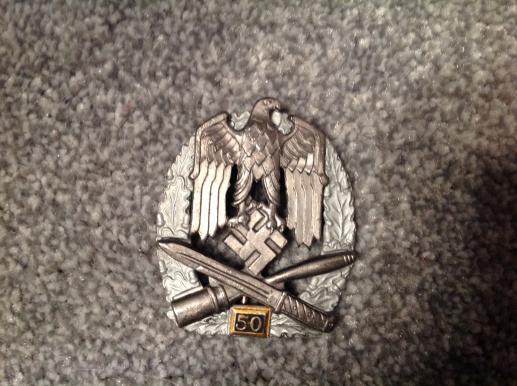 German General Assault Badge-50 Mission