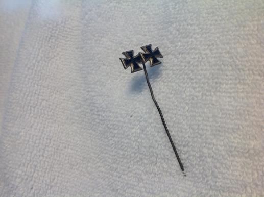 Third Reich Iron Cross 1939 First and Second Class Miniature Stick Pin