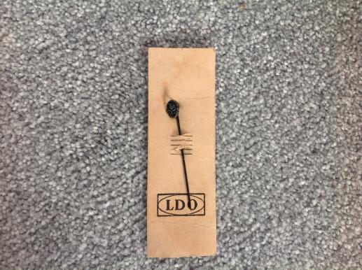 German ww2 Black Wound Badge Stickpin on Original LDO Card Stock.