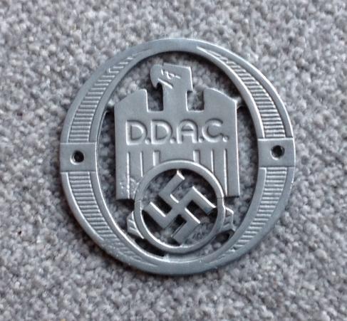 Third Reich D.D.A.C. Plaque