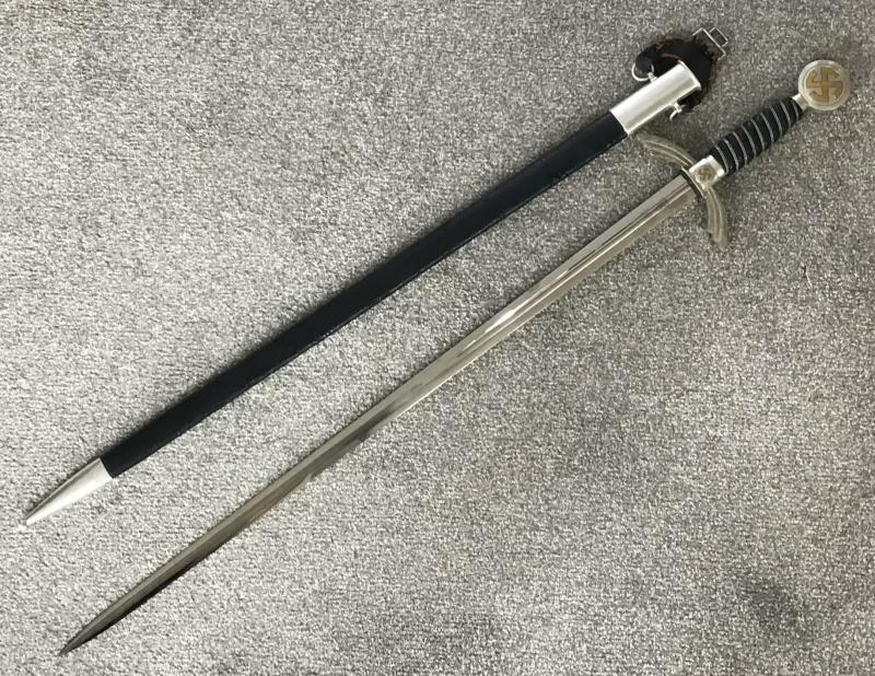 Third Reich Alluminium Luftwaffe Officers Sword-SMF