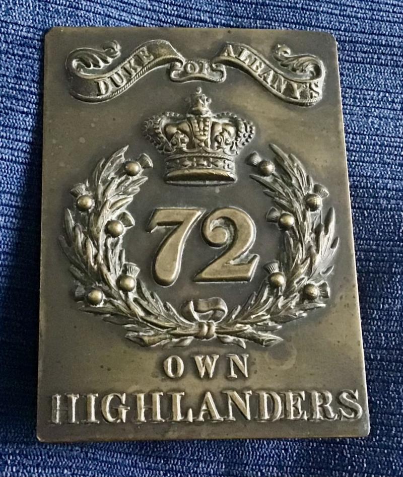 72nd Regiment Duke Of Albany’s Cross Belt Buckle WW1