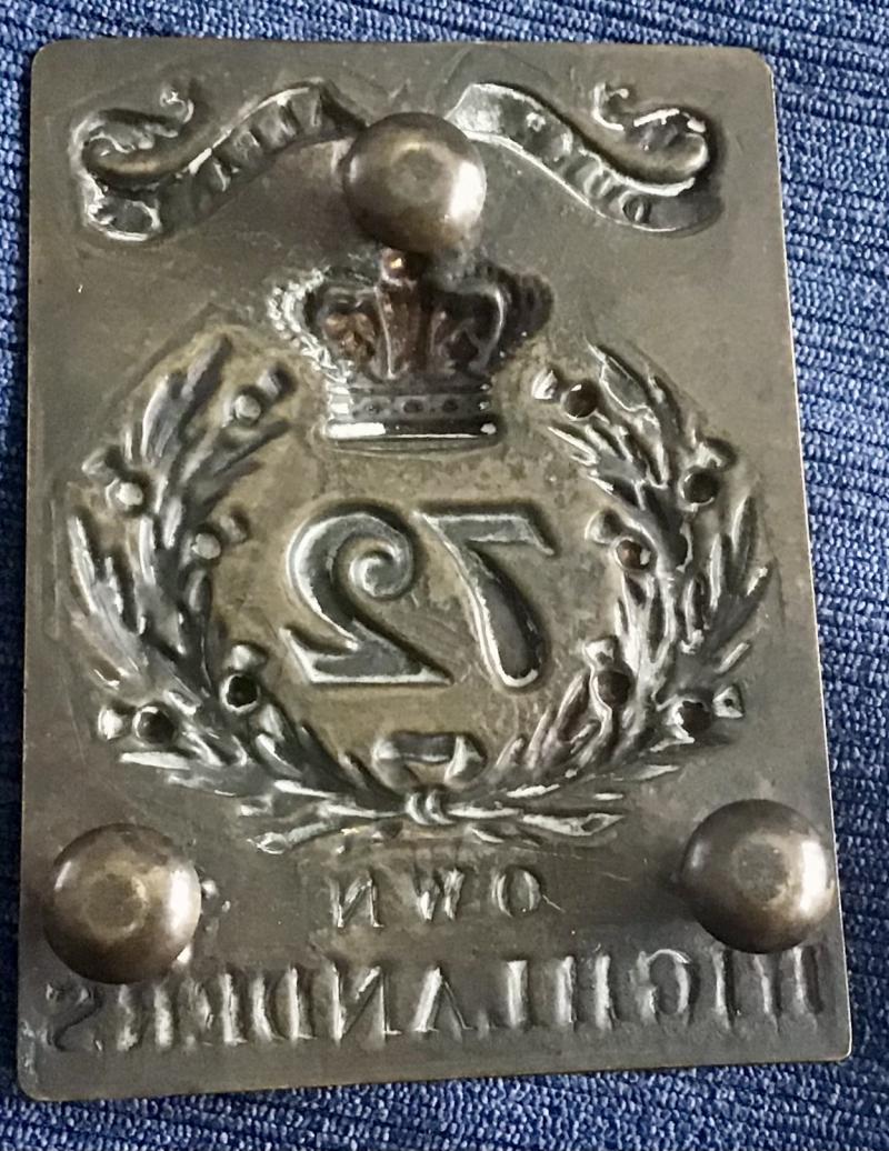 72nd Regiment Duke Of Albany’s Cross Belt Buckle WW1