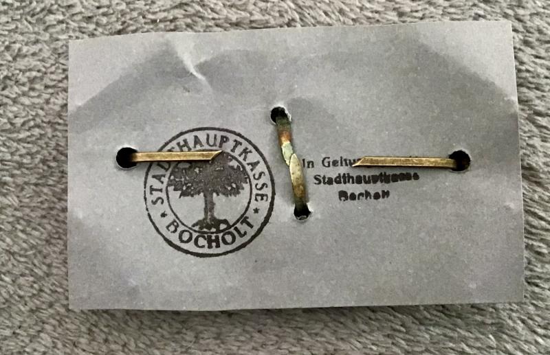 Third Reich TENO High Leader Metal Laurel Wreath And Cockade Insignia.