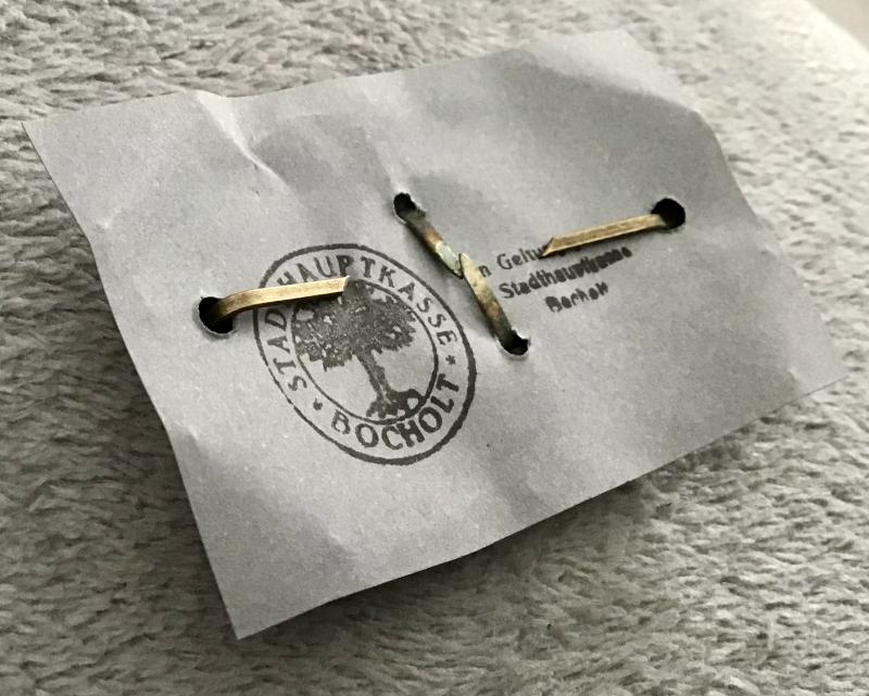 Third Reich TENO High Leader Metal Laurel Wreath And Cockade Insignia.