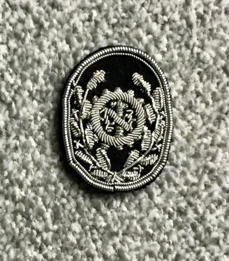 Third Reich TENO Visor Insignia Type 1