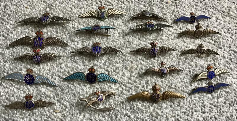 Vintage R.A.F. “Sweetheart” Badges-Silver