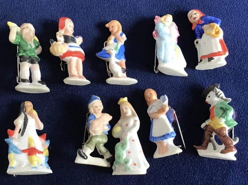 Third Reich Porcelain Fundraising Badges (Tinies)